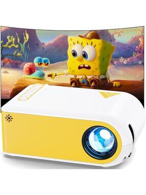 Mini Projector with WiFi & Bluetooth, 1080P Support, Built-in Speaker, HDMI, USB